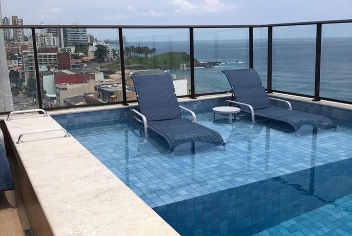 Апартаменты Smart Farol Da Barra - Vista Mar Com Varanda Arejada Сальвадор Экстерьер фото